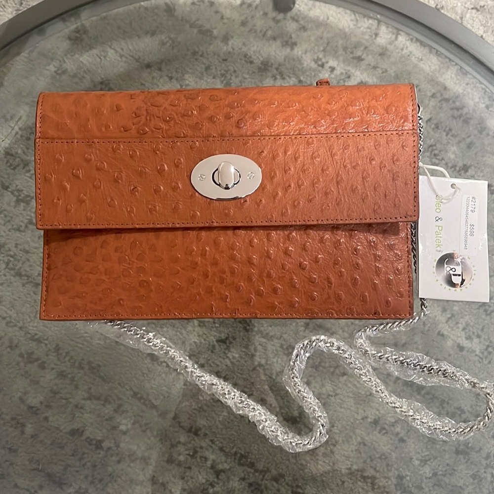 Cleo & Patek Crocodile Print Clutch/Shoulder Bag